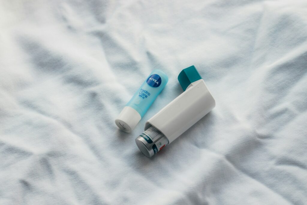 An asthma inhaler